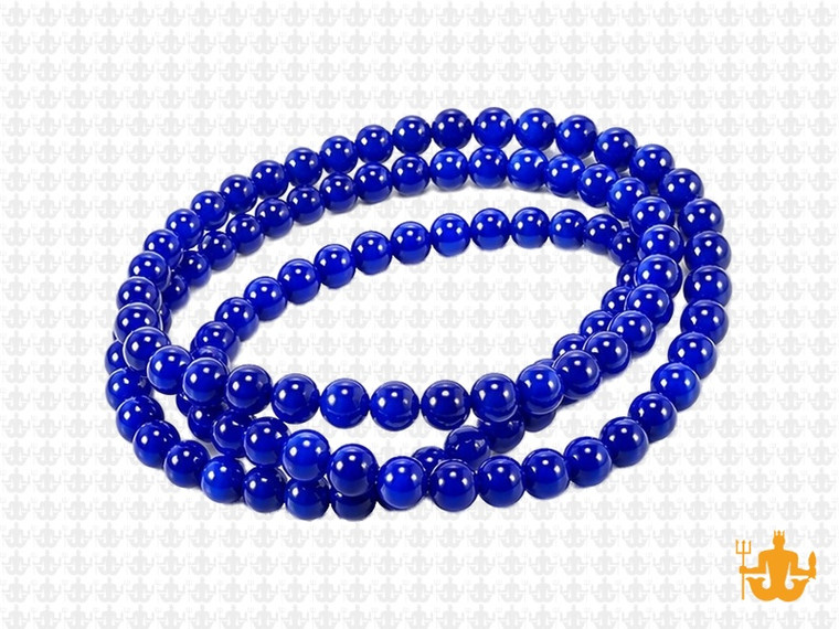 4mm Lapis Jade Round Beads 15.5" dyed [4b74]