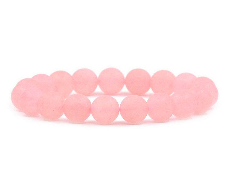 4mm Rose Quartz Elastic Bracelet 7.5" [b1ab1a]