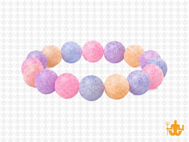 10mm Matte Mixing Jade & Quartz Bracelet 7.5", dyed [b4x94m]
