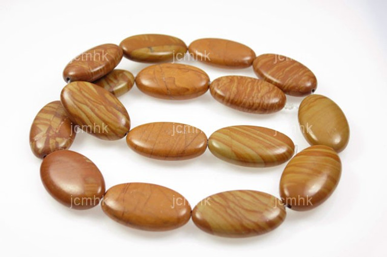 15x25x7mm Gold Lace Agate Oval Beads 15.5" natural [w203]