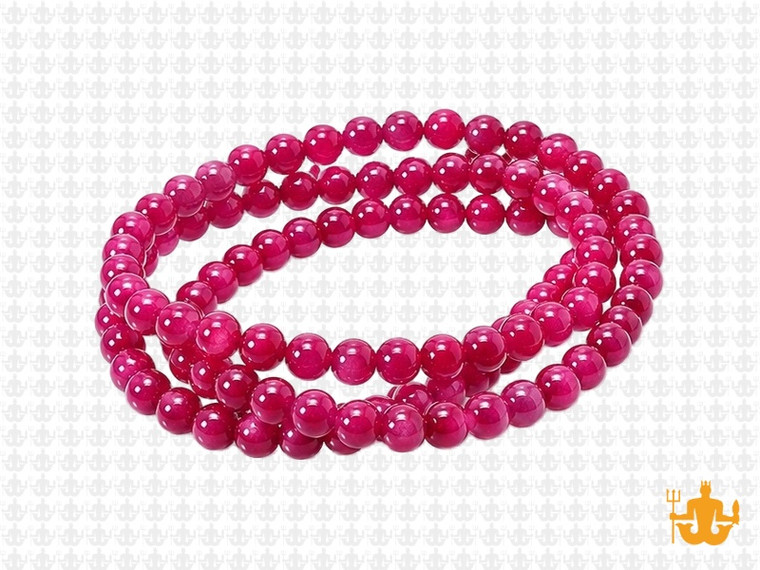 4mm Red Ice Quartz Round Beads 15.5" dyed [4r19r]
