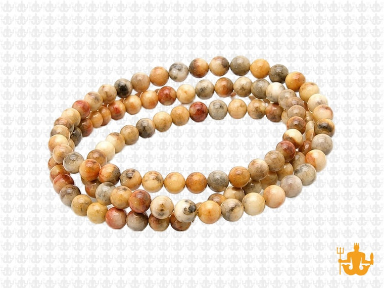 4mm Crazy Lace Agate Round Beads 15.5" natural [4r28]