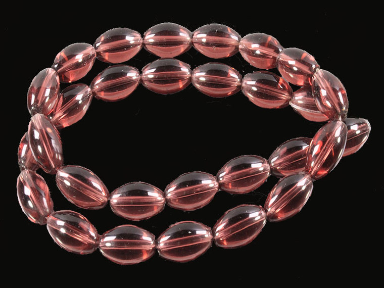 8x14mm Amethyst Rice Beads 15.5" synthetic [u74a6]