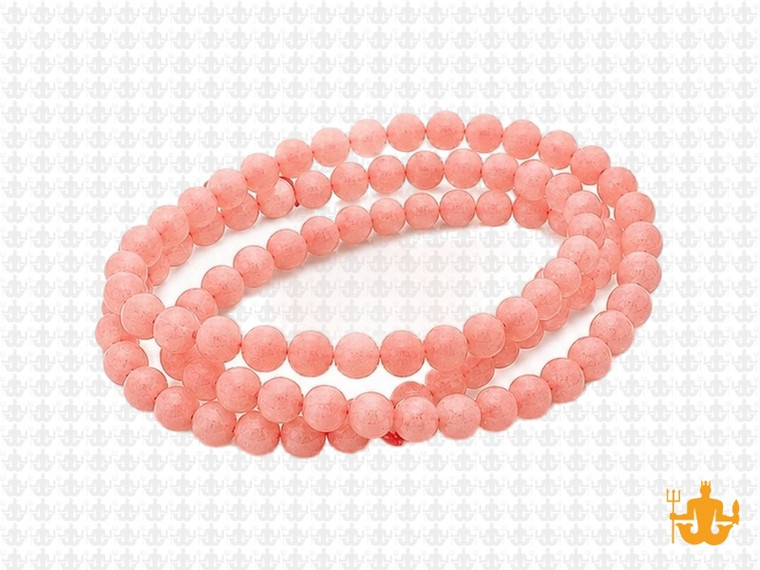 4mm Matte Cherry Quartz Round Beads 15.5" synthetic [4a41m]