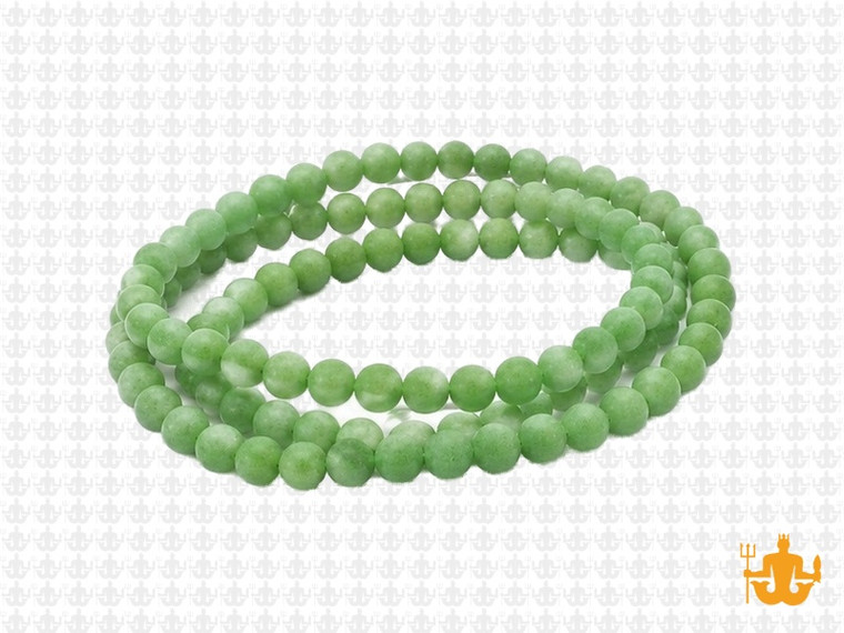 4mm Matte Chrysprase Round Beads 15.5" synthetic [4a71m]