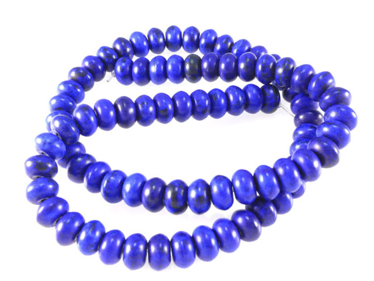 14mm Lapis Magnesite Rondelle Beads 15.5" [t464l]