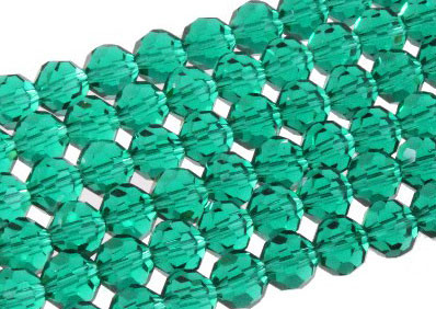 4mm Blue Zircon Glass Faceted Round About 100 Bead 15" [uc6a27]