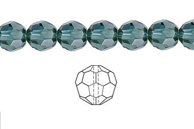 6mm Midnight Blue Glass Faceted Round about 15.5" [uc7a22]