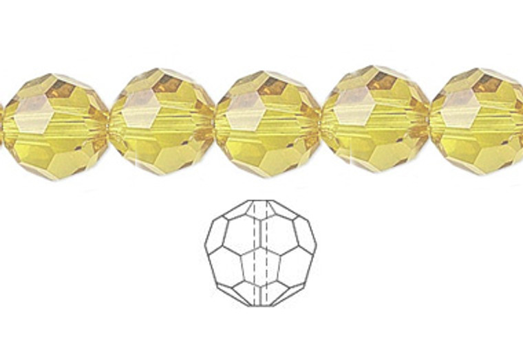 12mm Champagne Glass Faceted Round About 35 Beads [uc10a9]