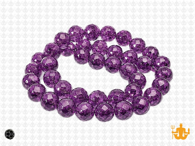 4x6mm Amethyst Glass Faceted Rice about 15.5" [uc11a20]