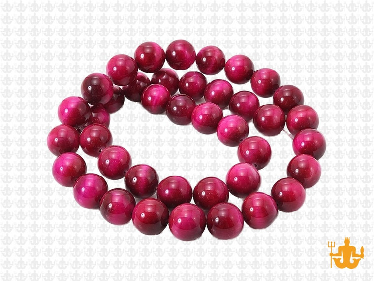 8mm Pink Tiger Eye Round Beads 15.5" dyed [8g3f]