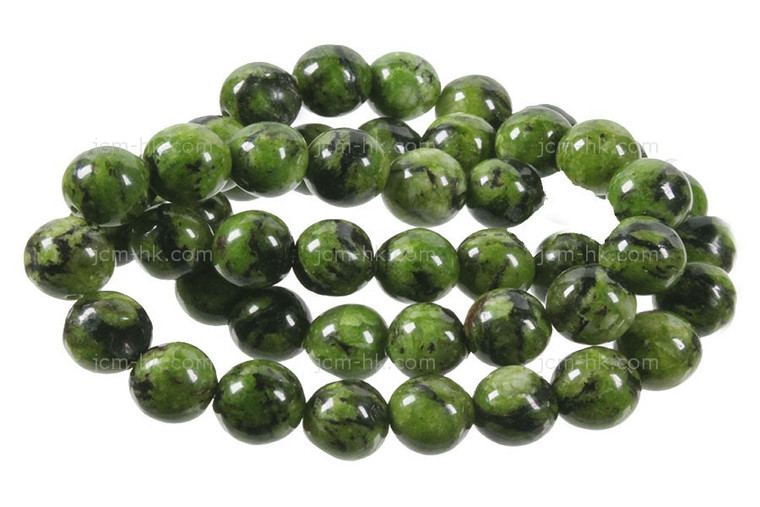 8mm Green Sesame Agate Round Beads 15.5" dyed [8g4g]