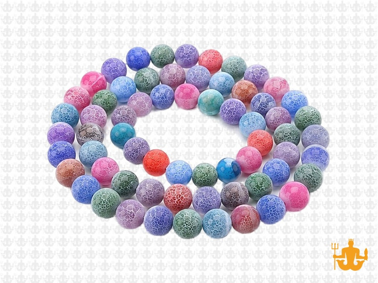 6mm Mix Spider Agate Round Beads 15.5" dyed [6f31x]