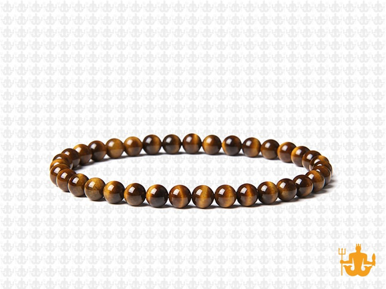 4mm Tiger Eye Elastic Bracelet 7.5" natural [b1d2]