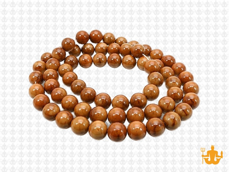 6mm Gold Lace Agate Round Beads 15.5" natural [6c29]