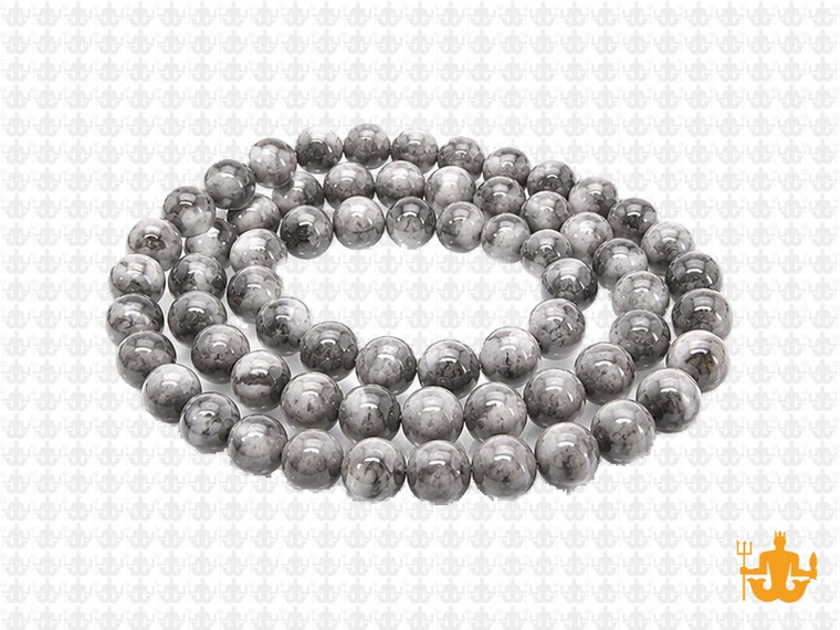 6mm Silver Lace Agate Round Beads 15.5" natural [6r69]