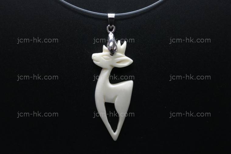 20X45mm Buffalo Bone Deer Designer Bead Pendant [z1256]