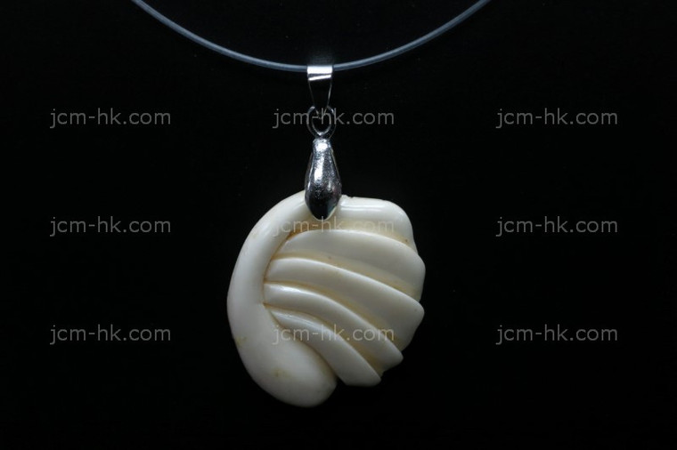 22X26mm Buffalo Bone Carved Designer Bead Pendant [z1270]