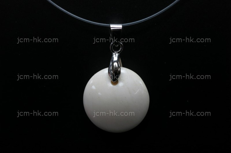 22X22mm Buffalo Bone Cabochon Designer Bead Pendant [z1308]