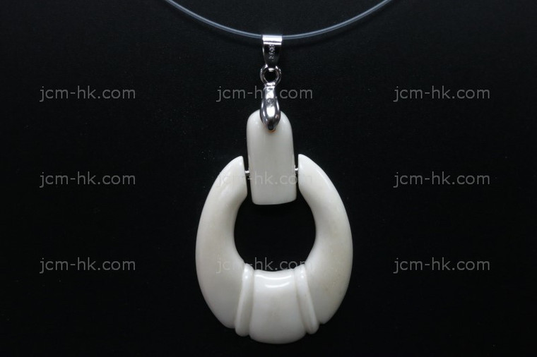 32X48mm Buffalo Bone Dangling Designer Bead Pendant [z1466]