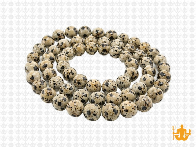 6mm Matte Dalmatian Jasper Round Beads 15.5" natural [6b23m]