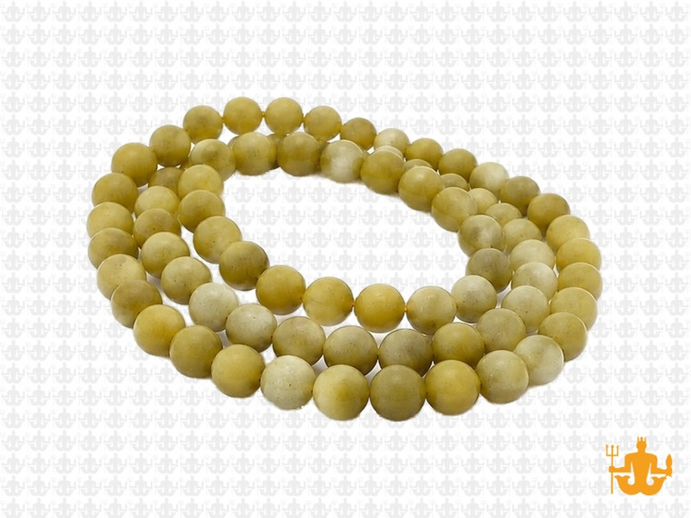 6mm Matte Olivine Jade Round Beads 15.5" natural [6b38m]