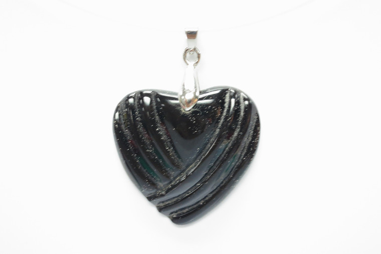 30X28mm Buffalo Horn Heart Designer Bead Pendant [z1727]