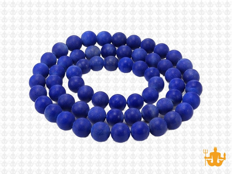 6mm Matte Lapis Jade Round Beads 15.5" dyed [6b74m]