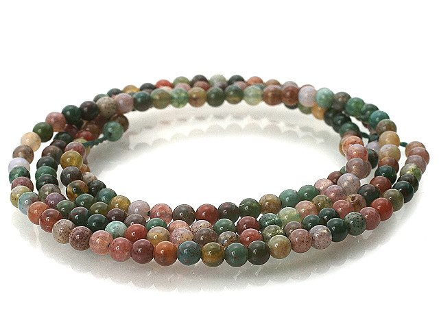 3mm Blood Agate Round Beads 15.5" natural [3d1]