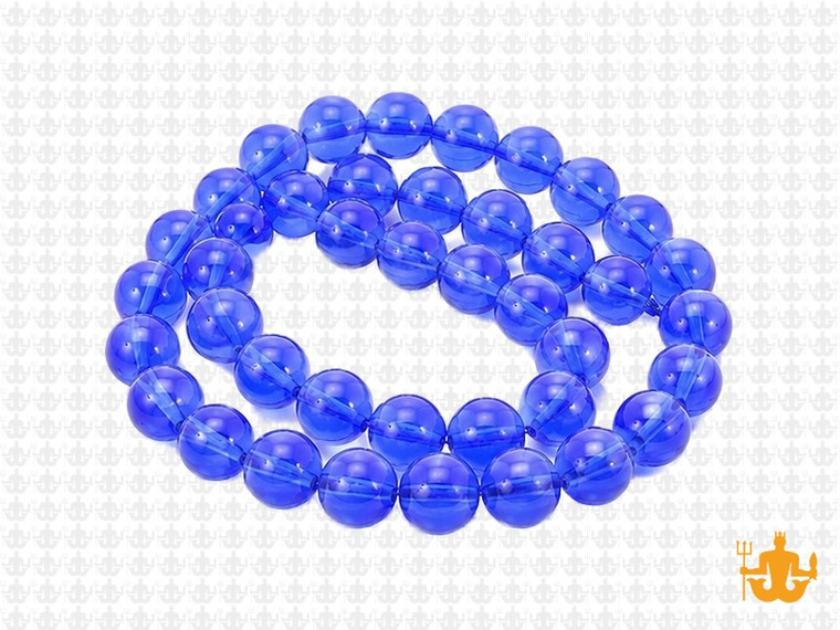 8mm Blue Quartz Round Beads 15.5" synthetic [8a36]
