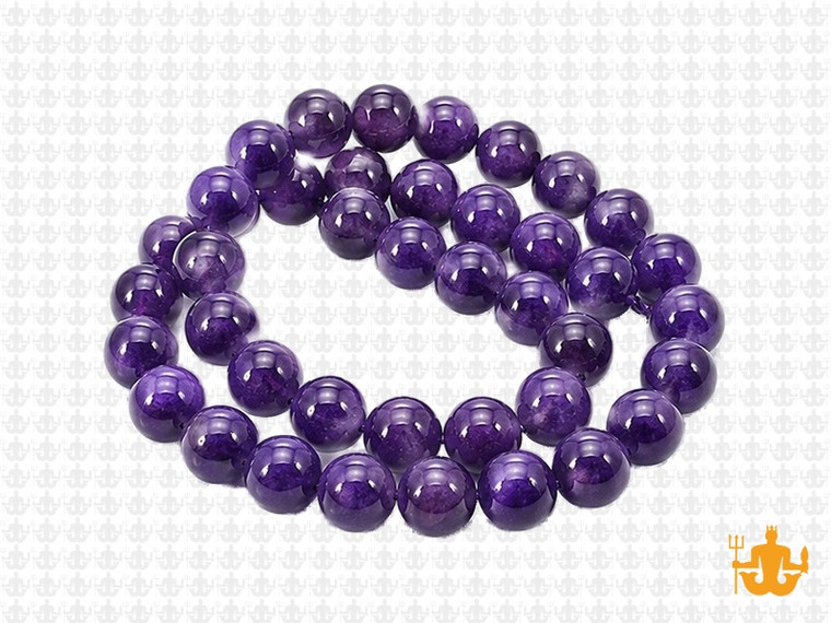 8mm Amethyst Round Beads 15.5" dyed quartz [8d11]