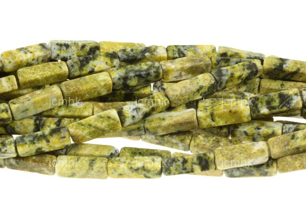 4x13mm Yellow Serpentine Cube Beads 15.5" natural [s1b33-13c]