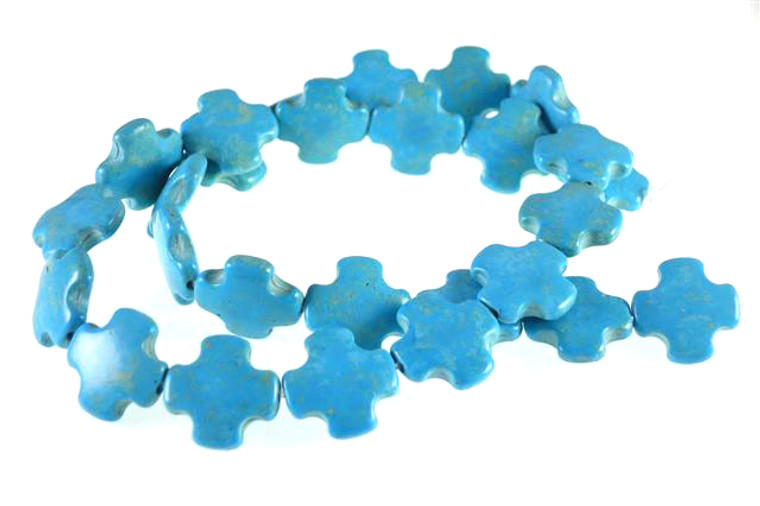 13x18mm Blue Magnesite Oval Beads 15.5" [t381b]