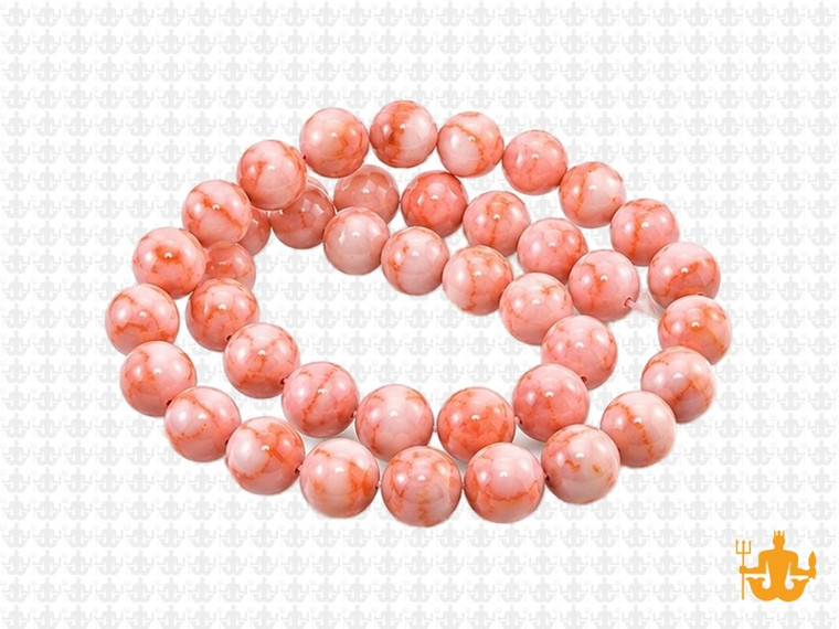 8mm Red Moss Agate Round Beads 15.5" natural [8b91]