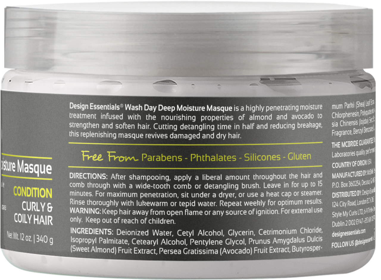 Wash Day Deep Moisture Masque For Dry Hairdesign Essentials 1162