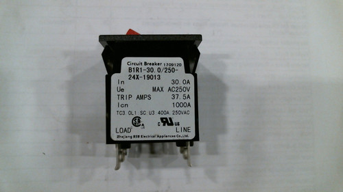 Circuit Breaker 30A/CSA/1.25<br>Red On/Off Switch