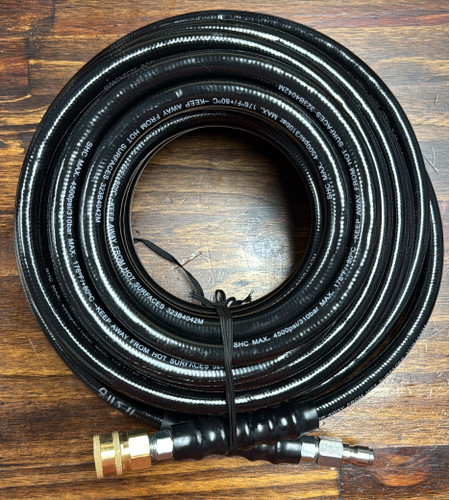 HIGH PRESSURE HOSE 4500PSI MAX<br>With Quick connection ends.<br><br> HIGH PRESSURE HOSE 4500PSI MAX<br>With Quick connection ends.<br><br>