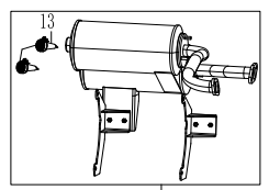 EXHAUST MUFFLER KIT ASSEMBLY (999cc)