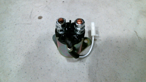 Starter Solenoid for new 420cc Engine

Has 1 connector Black/White wire see photo