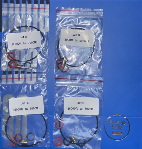 High Altitude Kit HAK
Carburetor
Jet A(2000ft to 3000ft)
Jet B (3000ft to 5000ft)
Jet C (5000ft to 6000ft) 
Jet D(6000ft to 7000ft)
Bolt Seal
Solenoid valve sealing ring