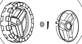 Wheel, wheel cover, latch, gasket