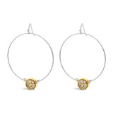 large wire medallion earrings