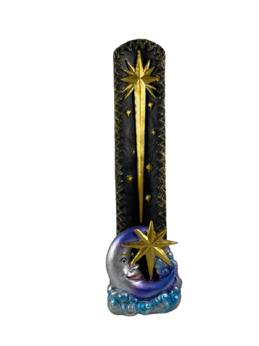 Moon and Star Incense Burner 12 inches tall