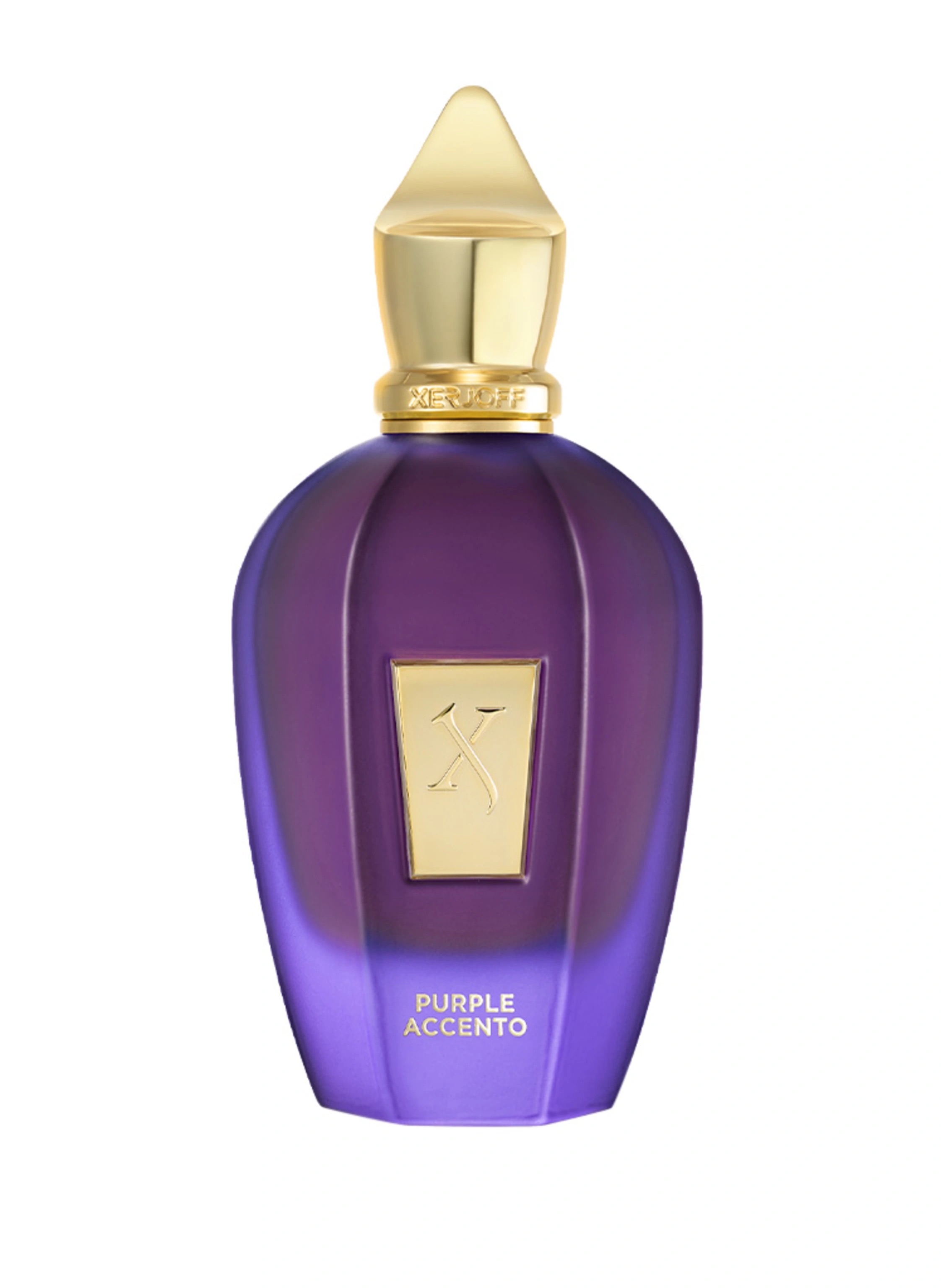 Xerjoff Purple Accento Eau de Parfum Flakon in elegantem Lila-Design – luxuriöser Nischenduft mit Ananas, Loganberry und Amber