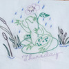 Aunt Martha's® Hand Stitch Iron-on Embroidery Transfer Pattern #3765 Frog Tea Towels Days of the Week (DOW) Thursday