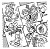 Aunt Martha’s Birds of a Feather embroidery transfer pattern featuring seven vintage-style birds doing daily chores for days of the week designs.
