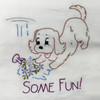 Aunt Martha's® Iron-on Hand Stitch Embroidery Transfer Pattern #3052 Playful Cocker Puppy Some Fun