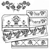 Aunt Martha's Hand Stitch Iron-on Embroidery Transfer Pattern #3791 Lovely Borders for Pillow Cases