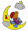 Aunt Martha's Hand Stitch Iron-on Embroidery Transfer Pattern #3832 Sleepy Bear Crib Quilt