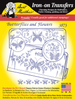 Aunt Martha's Hand Stitch Iron-on Embroidery Transfer Pattern #3873 Butterflies & Flowers in Cross Stitch